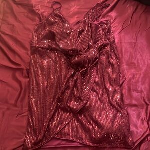 Red Sparkly Mini Dress